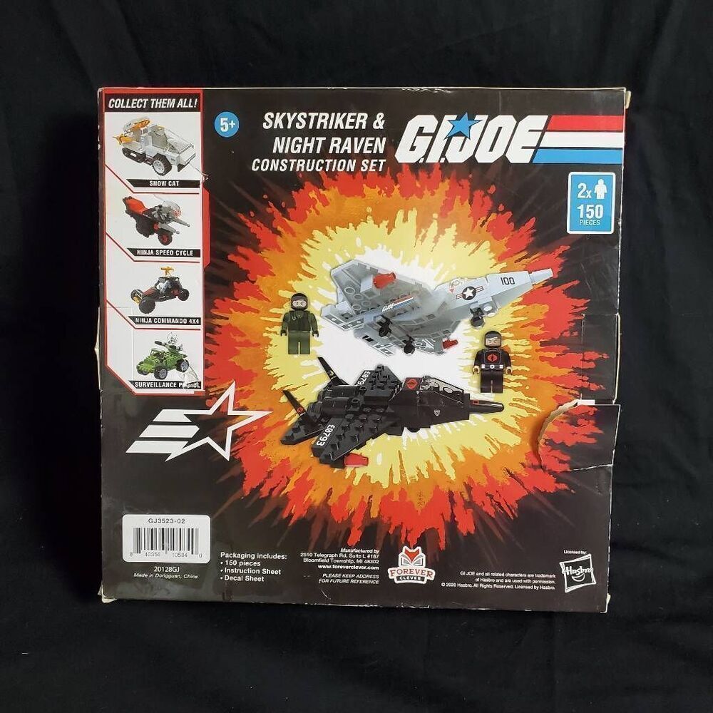 G.I. Joe Skystiker & Night Raven Construction Set 150pc New Sealed Box Damage